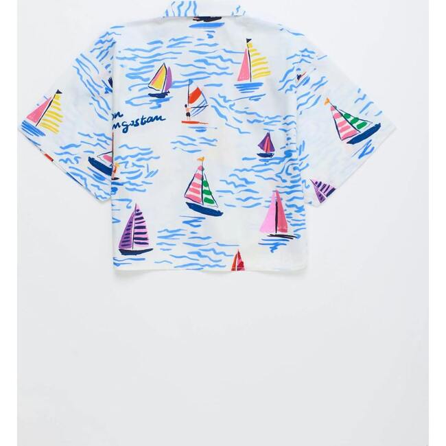 BARCOS CROPPED SHIRT, WHITE