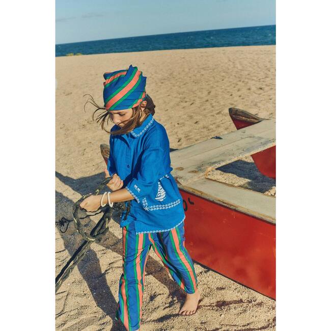 BARCOS EMBROIDERED SHIRT, BLUE - Shirts - 6