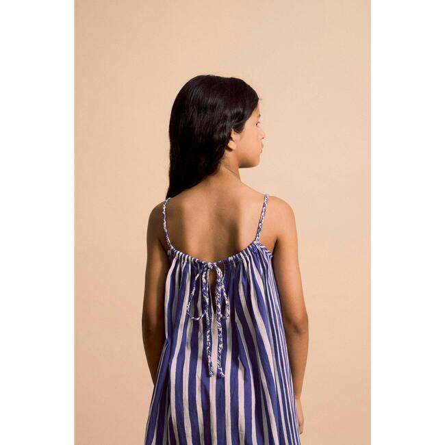 BALI STRIPED DRESS, BLUE & WHITE - Dresses - 4