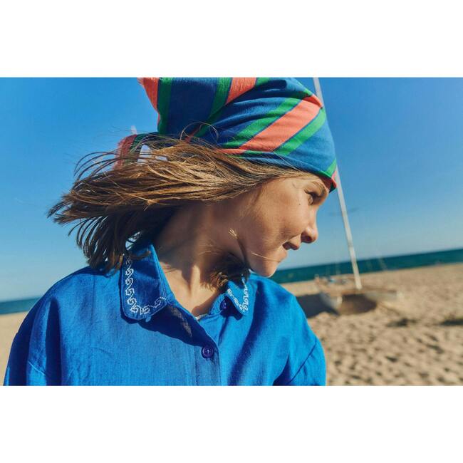 BARCOS EMBROIDERED SHIRT, BLUE - Shirts - 7