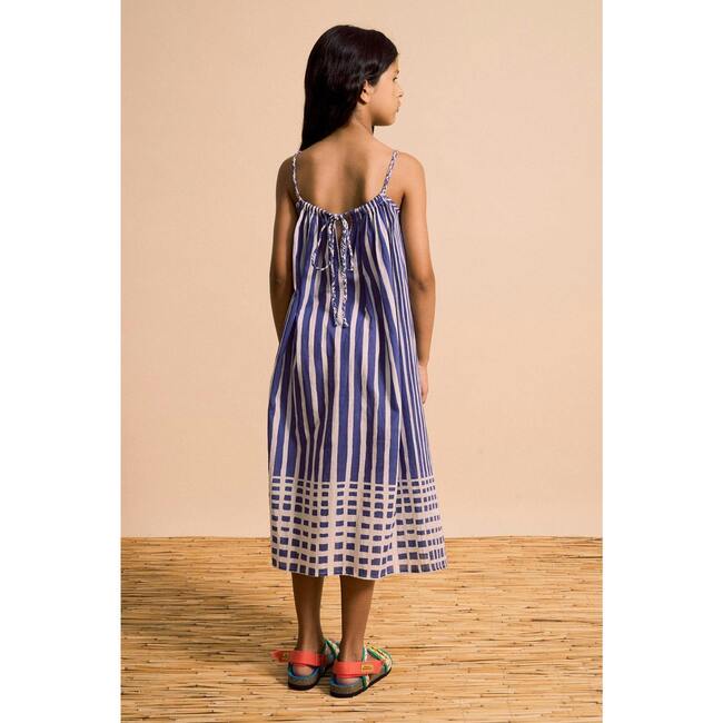 BALI STRIPED DRESS, BLUE & WHITE - Dresses - 5