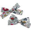 LuluLuvs Skinny Ribbon Pigtail Bows, Liberty of London Dusty Blue Floral - Hair Accessories - 1 - thumbnail