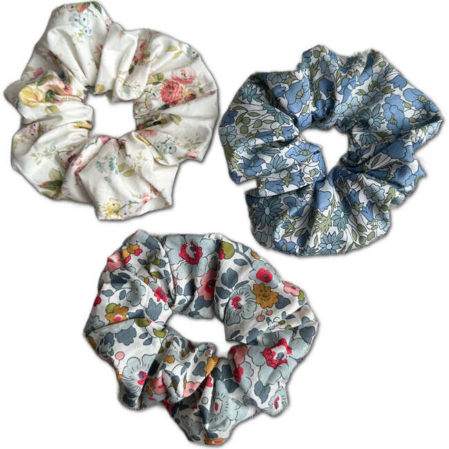 LuluLuvs Scrunchies, Liberty of London Blue Florals Bundle Set