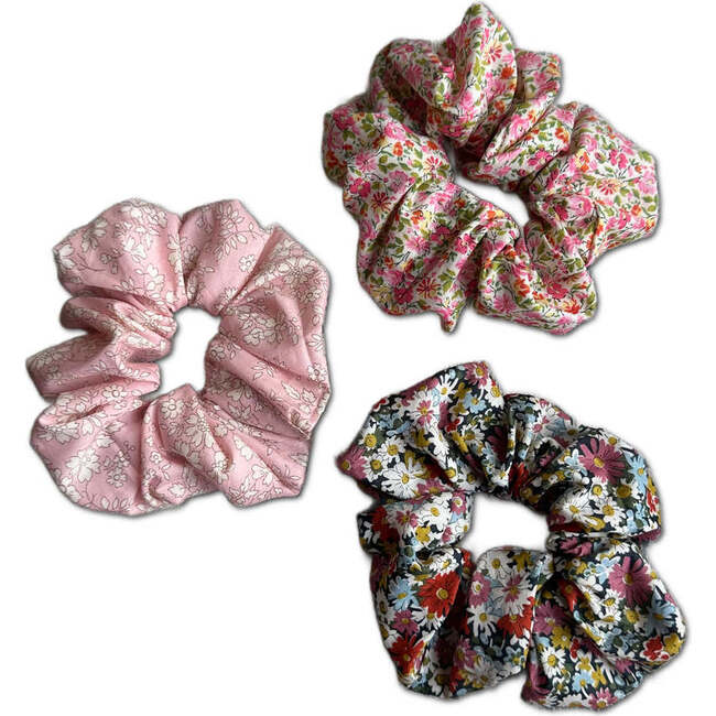 LuluLuvs Scrunchies, Liberty of London Pink Florals Bundle Set