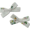 LuluLuvs Skinny Ribbon Pigtail Bows, Liberty of London Ivory Floral - Hair Accessories - 1 - thumbnail