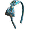 LuluLuvs Liberty of London Bow Headband, Sky Blue Floral - Headbands - 1 - thumbnail