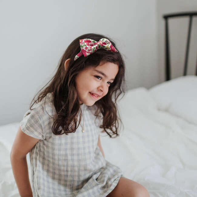 LuluLuvs Liberty of London Bow Headband, Pink Floral