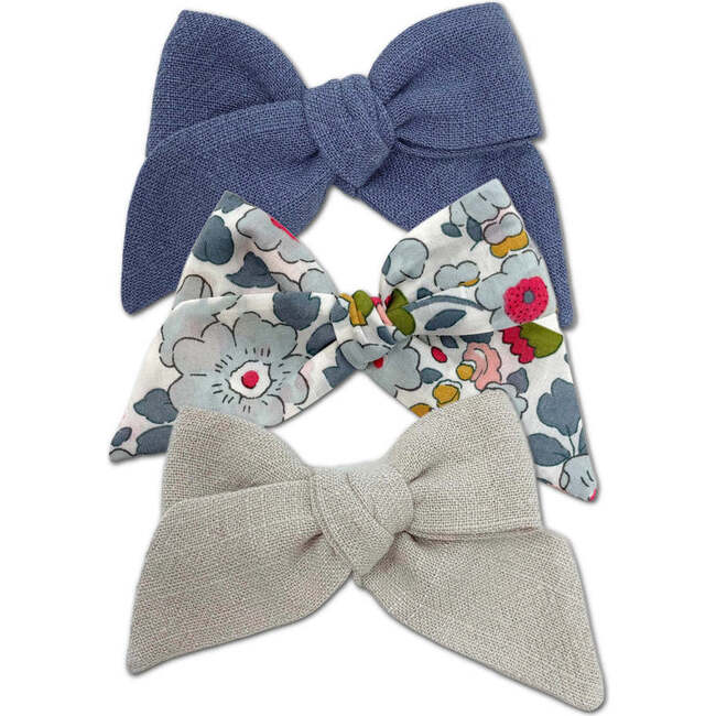 LuluLuvs Baby Tied Bows, Blue Bundle Set