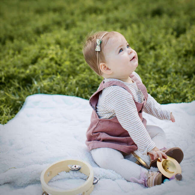 LuluLuvs Itty Bitty Bow Baby Headbands, Olive/Yellow Bundle Set - Hair Accessories - 4