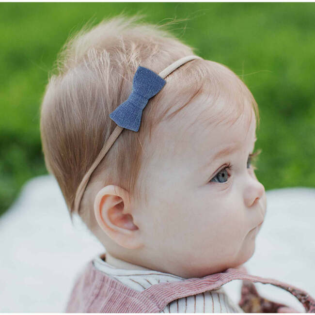 LuluLuvs Itty Bitty Bow Baby Headbands, Blue Bundle Set