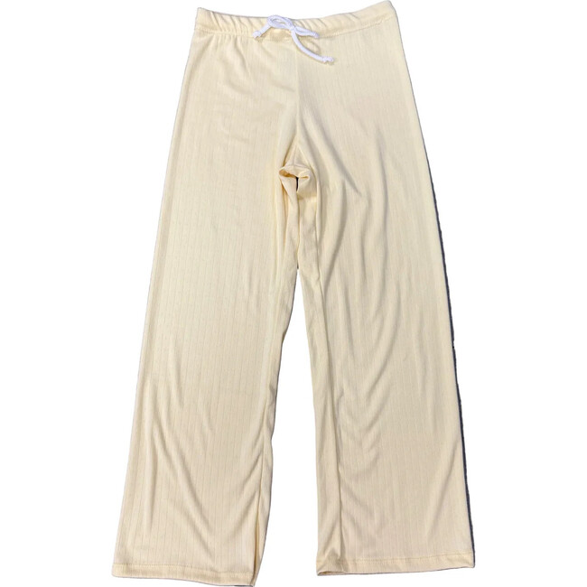 Girls Pointelle Pants,Yellow