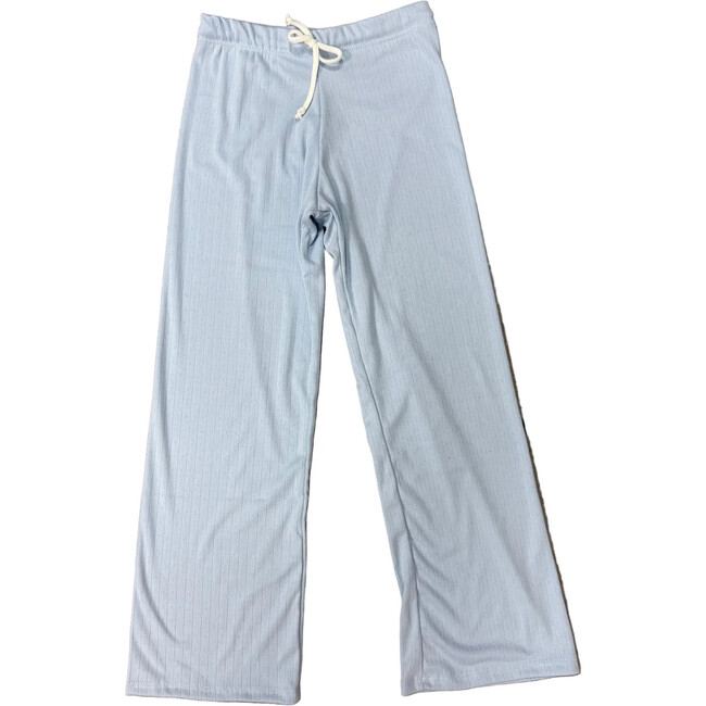 Girls Pointelle Pants,Light Blue