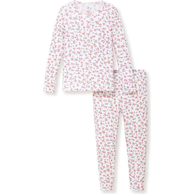 Children's Pointelle Snug Fit Pajama Set in Pink Floral