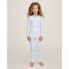 Children's Pointelle Snug Fit Pajama Set in Blue Floral - Pajamas - 2