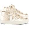 VEJA V-10 High Top Velcro Sneakers, Platine - Sneakers - 1 - thumbnail