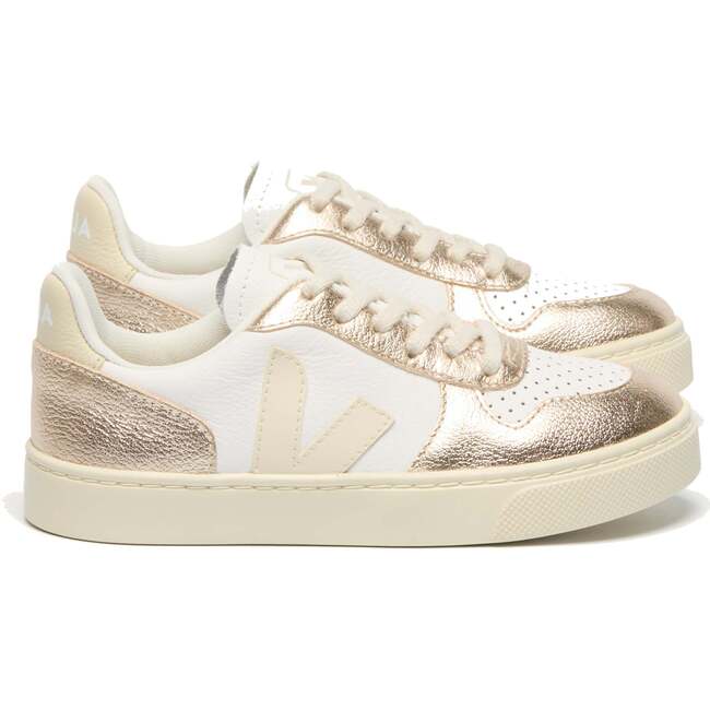 VEJA V-10 Leather Laces Sneakers, Golden