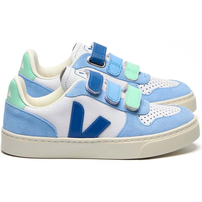 VEJA V-10 Chromefree Leather Sneakers, Indigo Ice