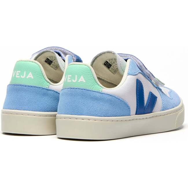 VEJA V-10 Chromefree Leather Sneakers, Indigo Ice