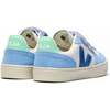 VEJA V-10 Chromefree Leather Sneakers, Indigo Ice - Sneakers - 2