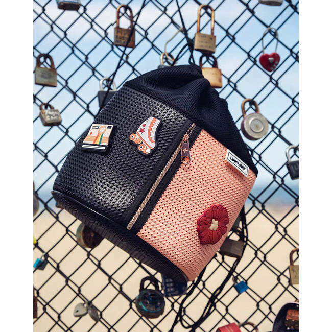 Sophy Drawstring Bag, Peach Blush