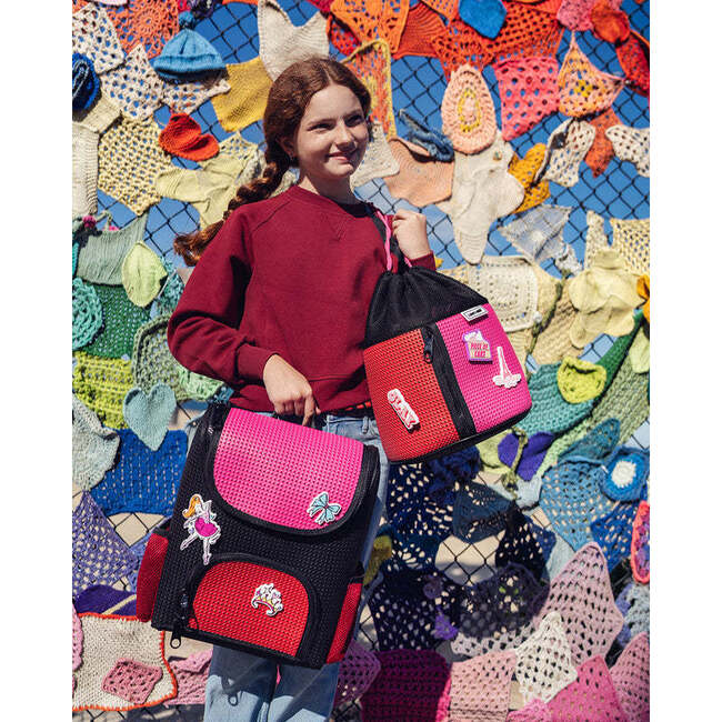 Sophy Drawstring Bag, Scarlet Red