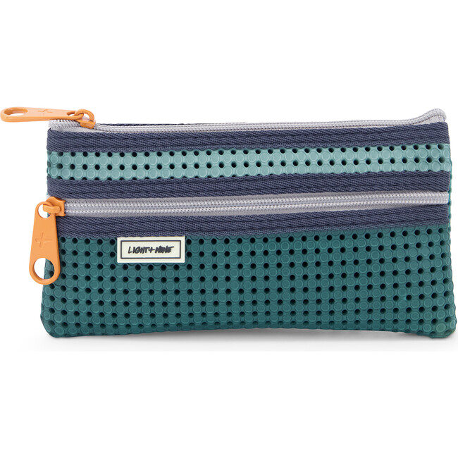 Flat Pencil Pouch, Multi Green