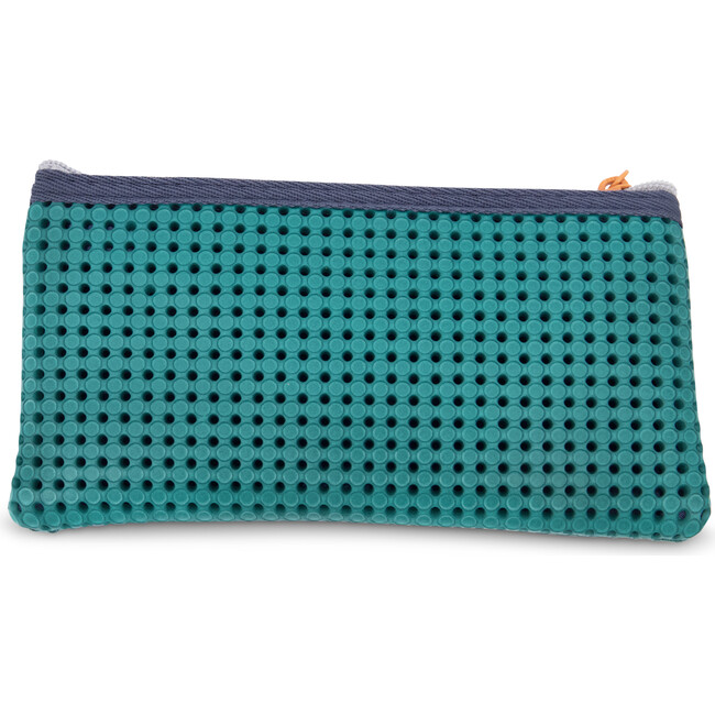 Flat Pencil Pouch, Multi Green
