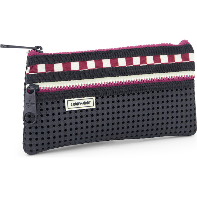 Flat Pencil Pouch, Checkered Brick - Bags - 3