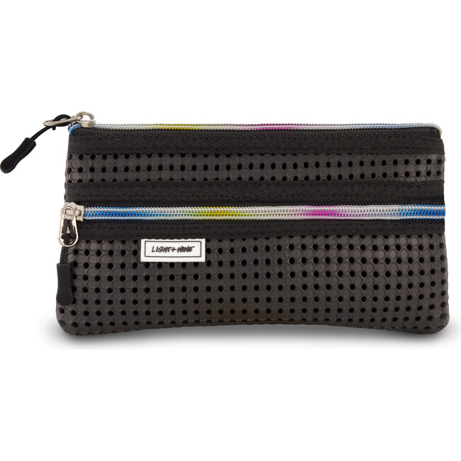 Flat Pencil Pouch, Rainbow Pink