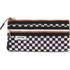 Flat Pencil Pouch, Checkered Black - Bags - 1 - thumbnail