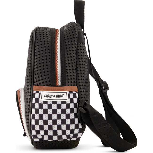 Little Miss Backpack, Checkered Black - Backpacks - 4