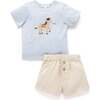 Linen Blend Short and Tee Set Taco Stripe - Mixed Apparel Set - 1 - thumbnail