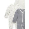 4 Pack Zip Footie Vanilla Nautical Pack - Footie Pajamas - 3 - thumbnail