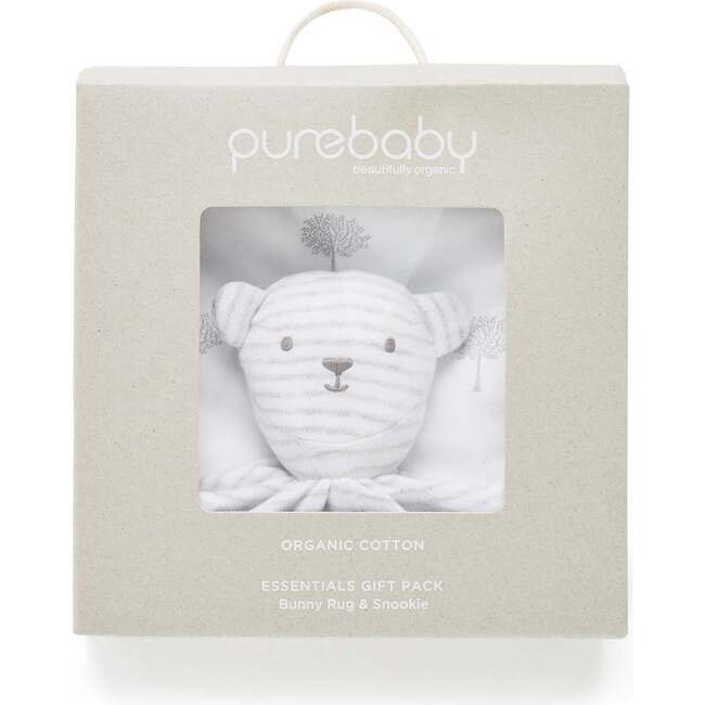 Stretch Wrap & Comforter Gift Pack Pale Grey Tree - Swaddles - 3