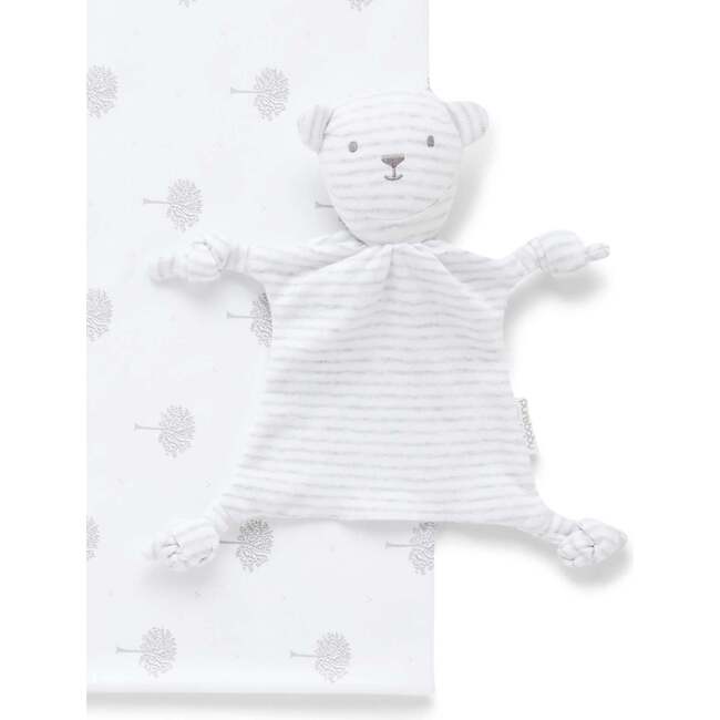 Stretch Wrap & Comforter Gift Pack Pale Grey Tree - Swaddles - 4