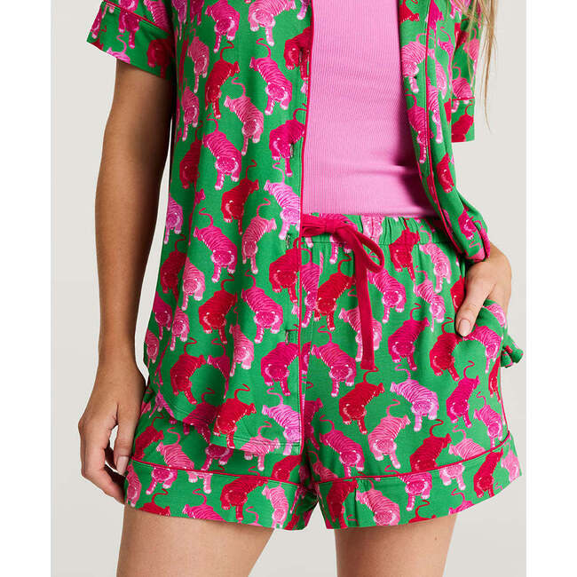 Le Tigre Green Women's Luxe Pajama Short Set Green - Pajamas - 3