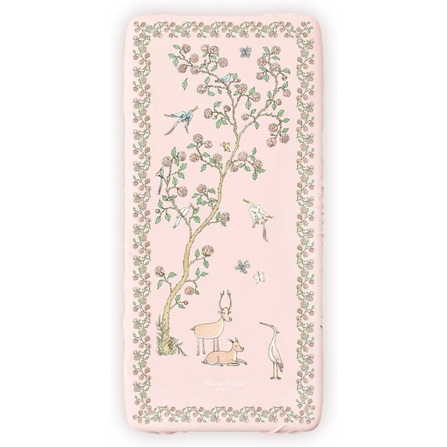 Single Bed Fitted Sheet, In Bloom Pink