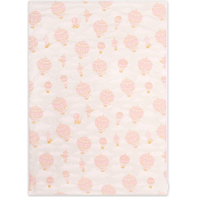 Jacquard Quilt, Hot Air Balloons Pink