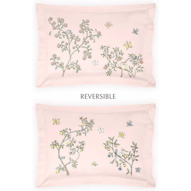 Single Bed Pillow Cover, In Bloom Pink