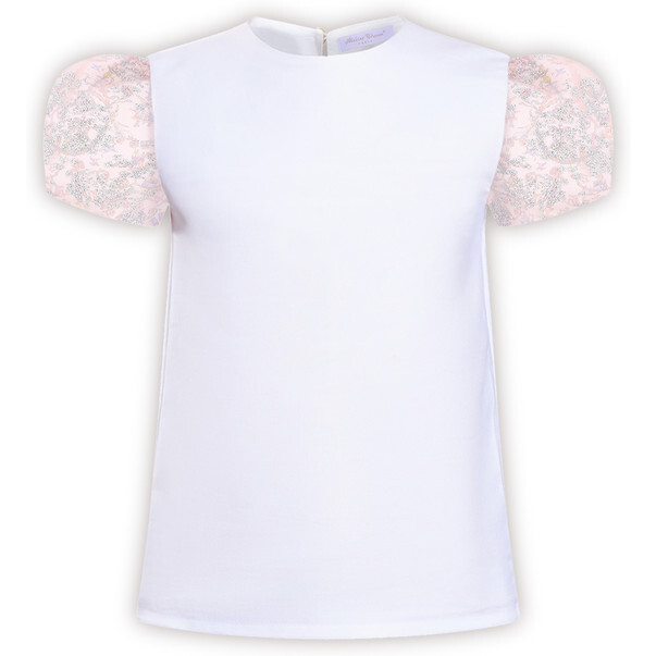 Choux Top, Sparkle Toile de Jouy Pink
