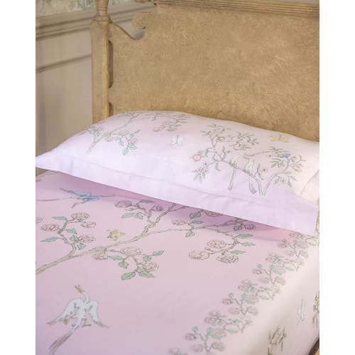 Single Bed Fitted Sheet, In Bloom Pink - Sheets - 4