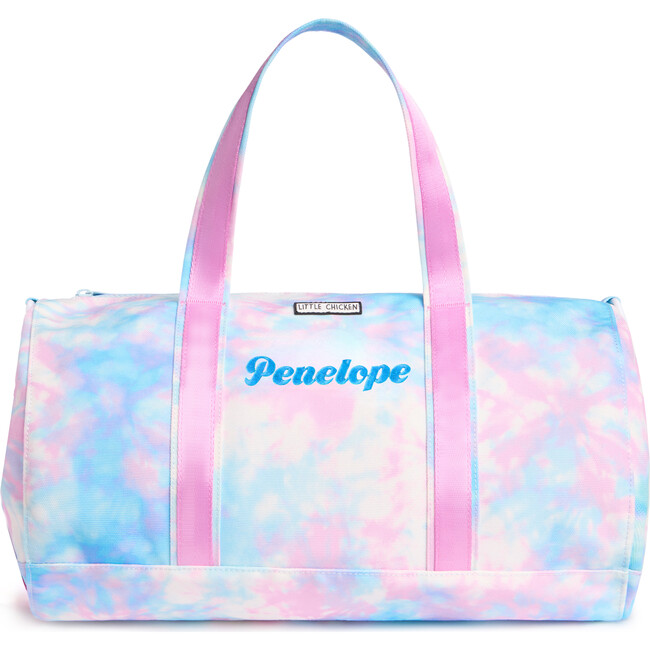 Personalized Kids Duffle Bag, Pink Tie Dye
