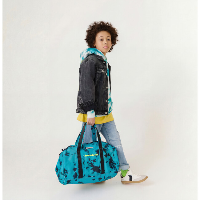 Personalized Kids Duffle Bag, Blue Tie Dye
