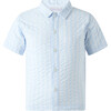 Seersucker Shirt, Blue - Button Downs - 1 - thumbnail