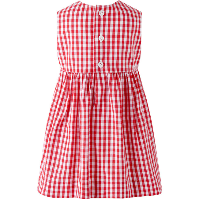 Gingham Bow Dress and Bloomers, Red