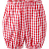 Gingham Bow Dress and Bloomers, Red - Dresses - 3