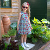 Strawberry Button-Front Dress, Blue - Dresses - 3