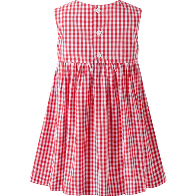 Gingham Bow Dress, Red