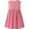 Gingham Bow Dress, Red - Dresses - 2 - thumbnail