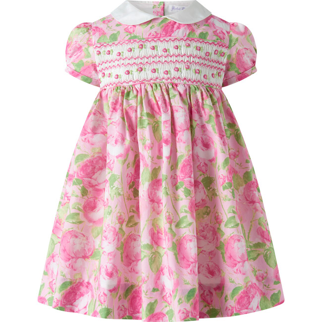 Classic Rose Smocked Dress and Bloomers, Pink